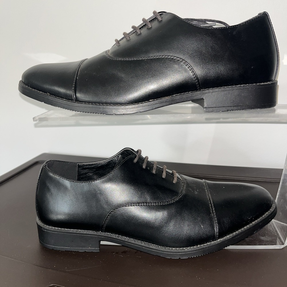 New Men's Size 11 Classic Black‎ Dress Shoes Wingtip Lace Up Oxfords Goailman